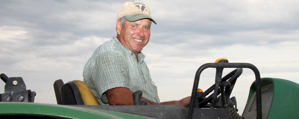 Alfred Latulipe on Tractor